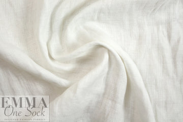 CA designer bohemian linen doublecloth - white