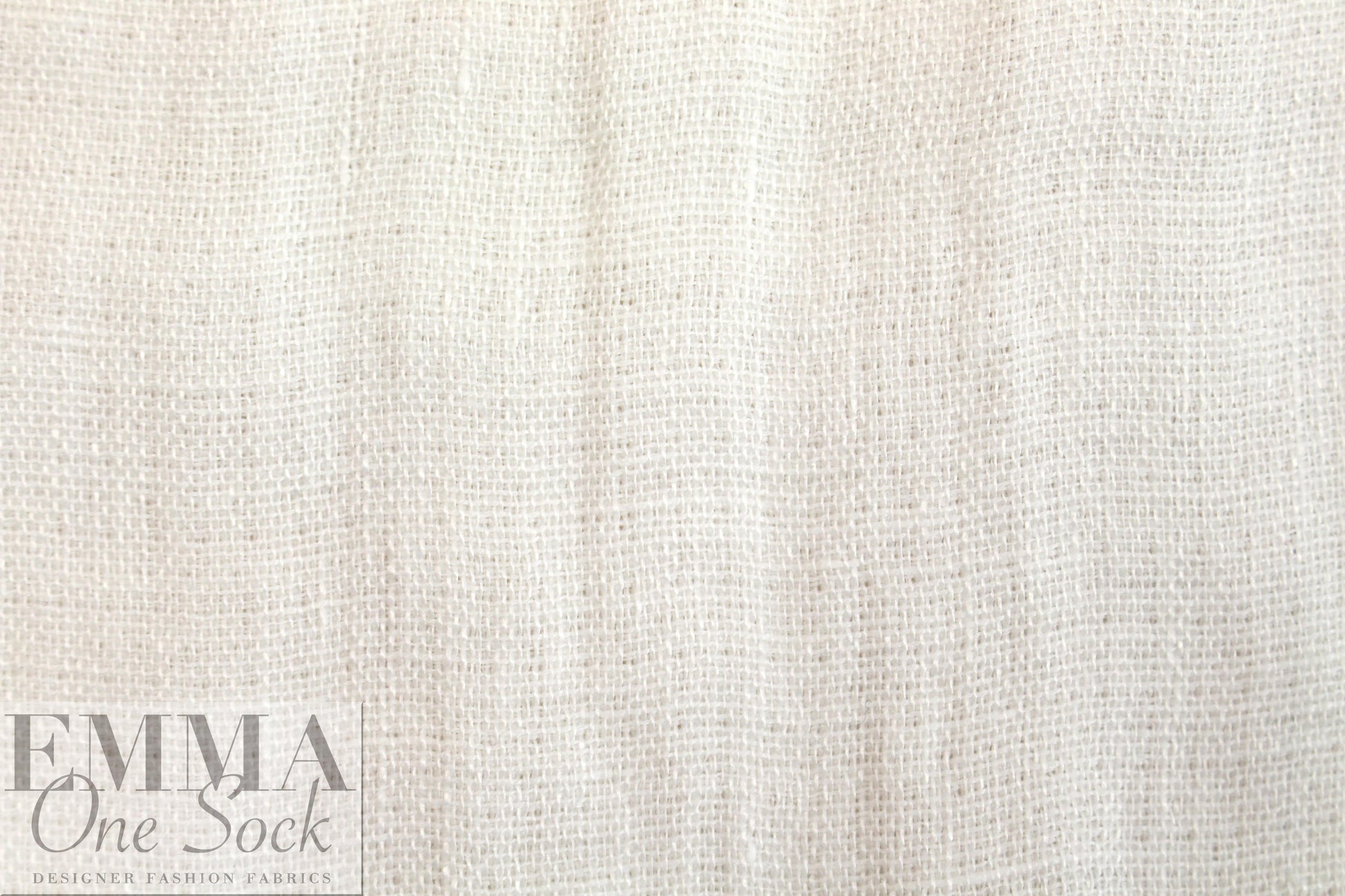CA designer bohemian linen doublecloth - white