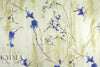 Carmen Marc Va1vo painted blossoms silk organza