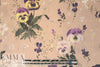 NY designer pansies crepe back satin - dusty blush