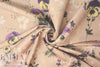 NY designer pansies crepe back satin - dusty blush 1.25 yds