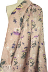 NY designer pansies crepe back satin - dusty blush 1.25 yds