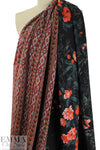 Italian double-sided 2-ply silk crepe woven - carpet/bouquet