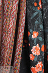 Italian double-sided 2-ply silk crepe woven - carpet/bouquet