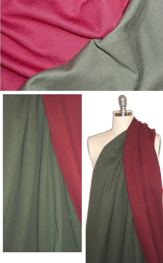 Pr@da Sport loden/brick doubleface c/l knit