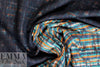 Italian infused plaid reversible coating - cinnamon/teal