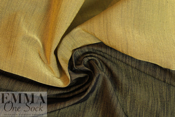 Italian doubleface cotton stretch denim - indigo/gold