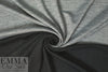 NY designer reversible 2-ply knit - black/gray 1.125 yds