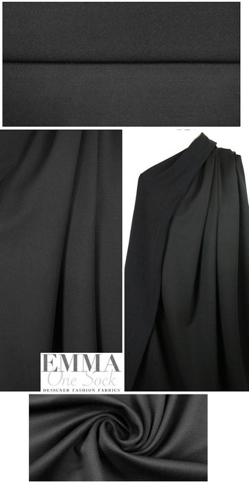 The0ry double-sided poly/viscose knit - black