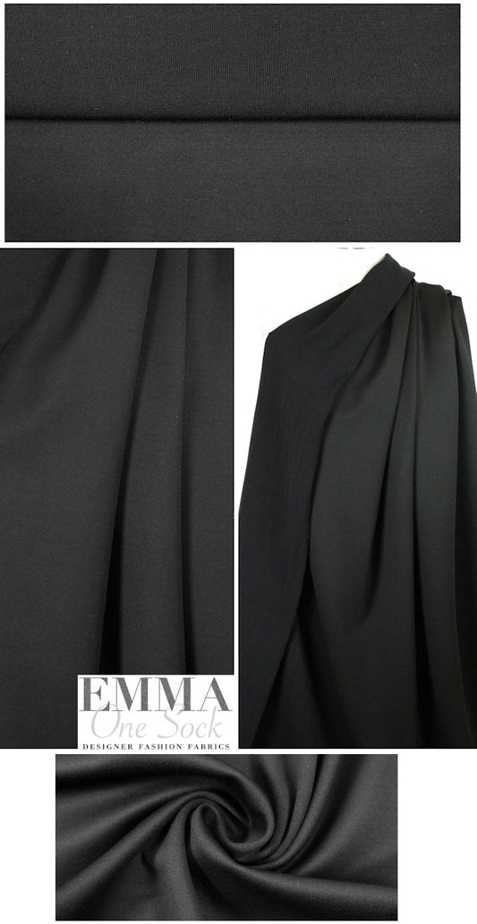 The0ry double-sided poly/viscose knit - black