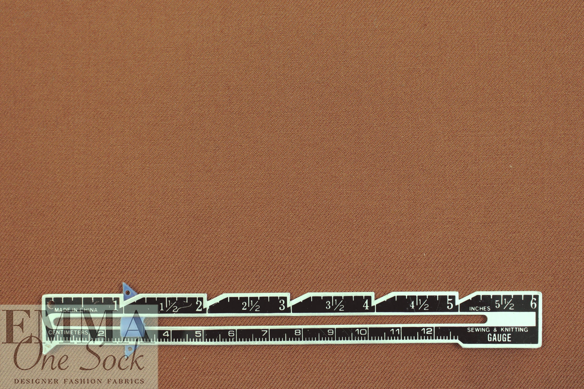 Italian doubleface cotton twill - nutmeg/black 1.125 yds