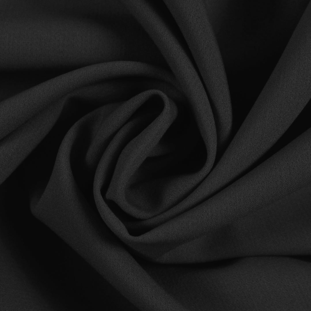 deluxe 'RPL' viscose blend stretch suiting - black 1.5 yds