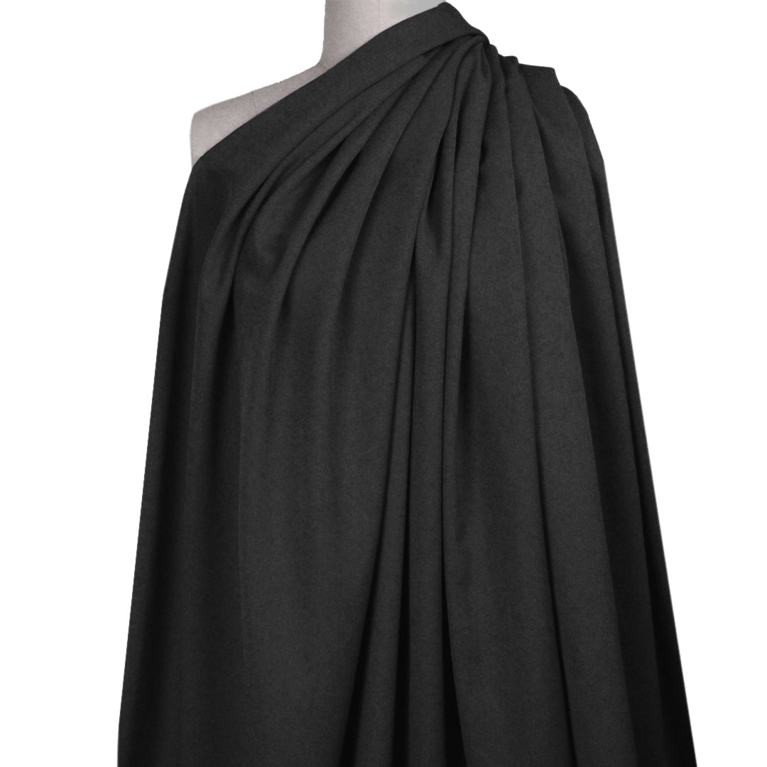 deluxe 'RPL' viscose blend stretch suiting - black 1.5 yds