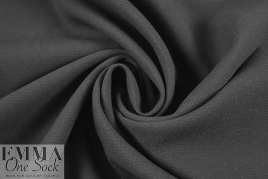 stretch viscose blend doubleweave crepe - black 1.5 yds