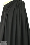 stretch viscose blend doubleweave crepe - black 1.75 yd