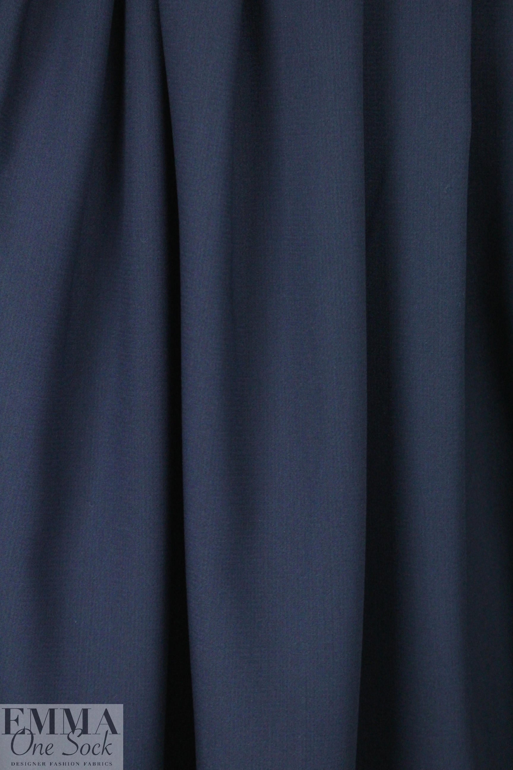 stretch viscose blend doubleweave crepe - navy 1 yard