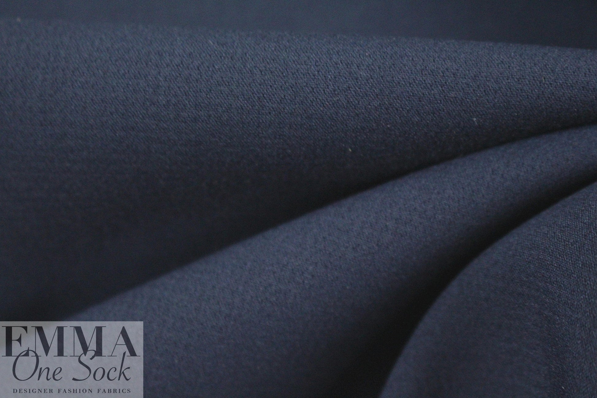 stretch viscose blend doubleweave crepe - navy .66 yds