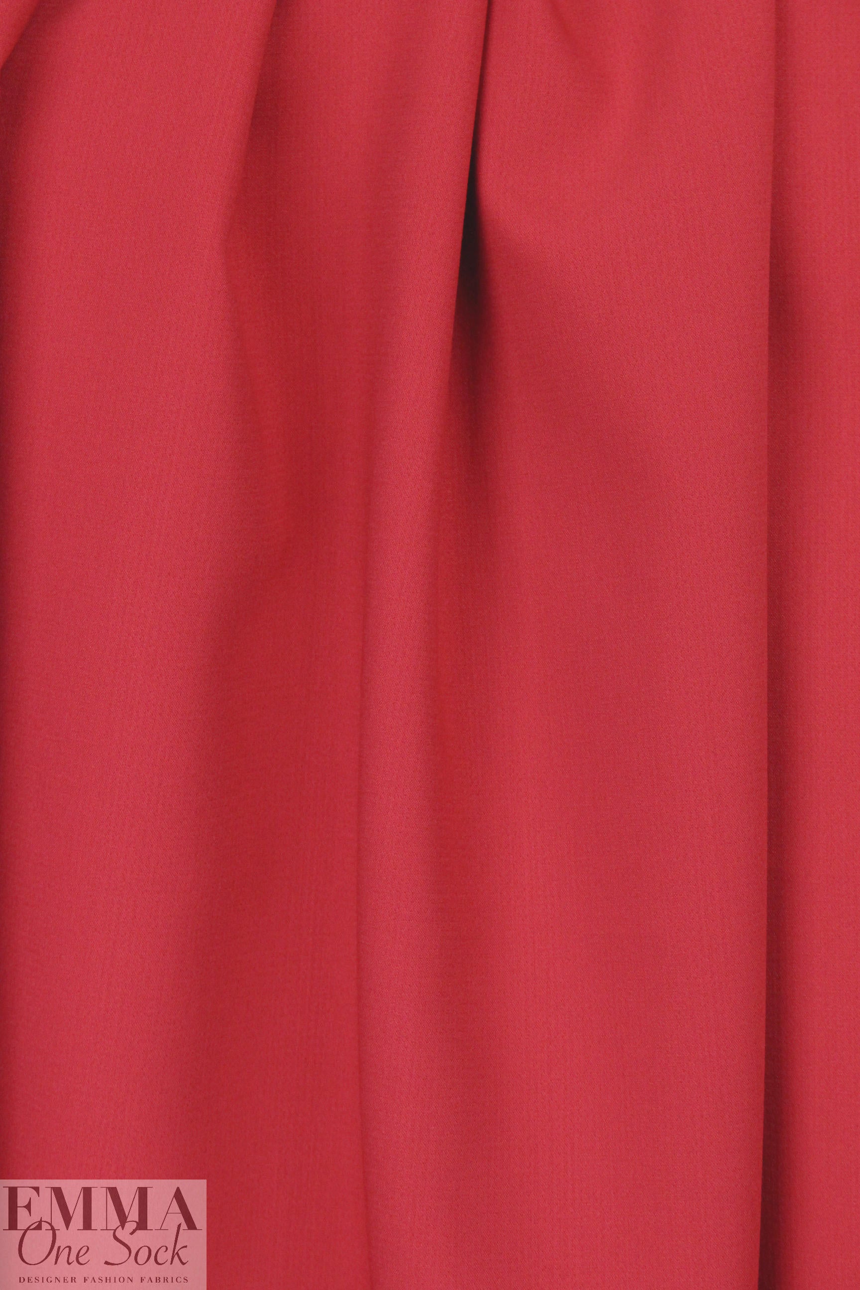 stretch viscose blend doubleweave crepe - scarlet 1.125 yds