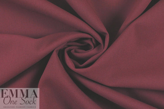 stretch viscose blend doubleweave crepe - bordeaux 2 yds