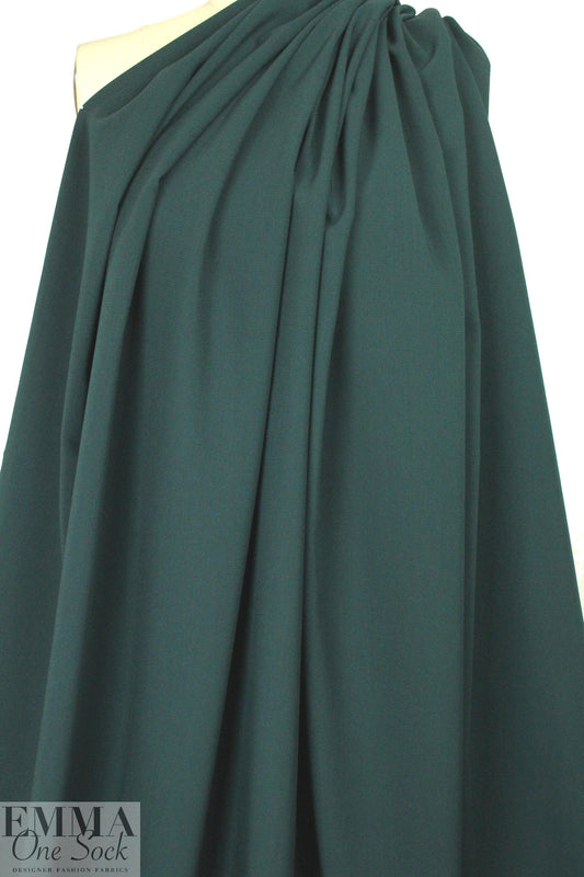 stretch viscose blend doubleweave crepe - pine 2 yds