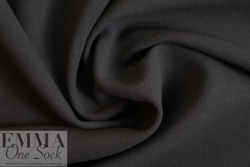 Italian stretch wool doublecloth suiting - dark chocolate