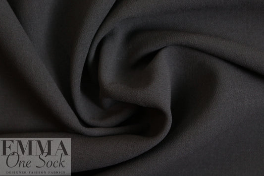 Italian stretch wool doublecloth suiting - dark chocolate 1.75 yd