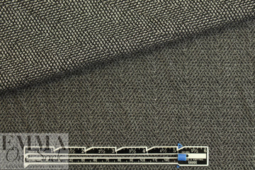 French wool blend reversible chevron jacquard