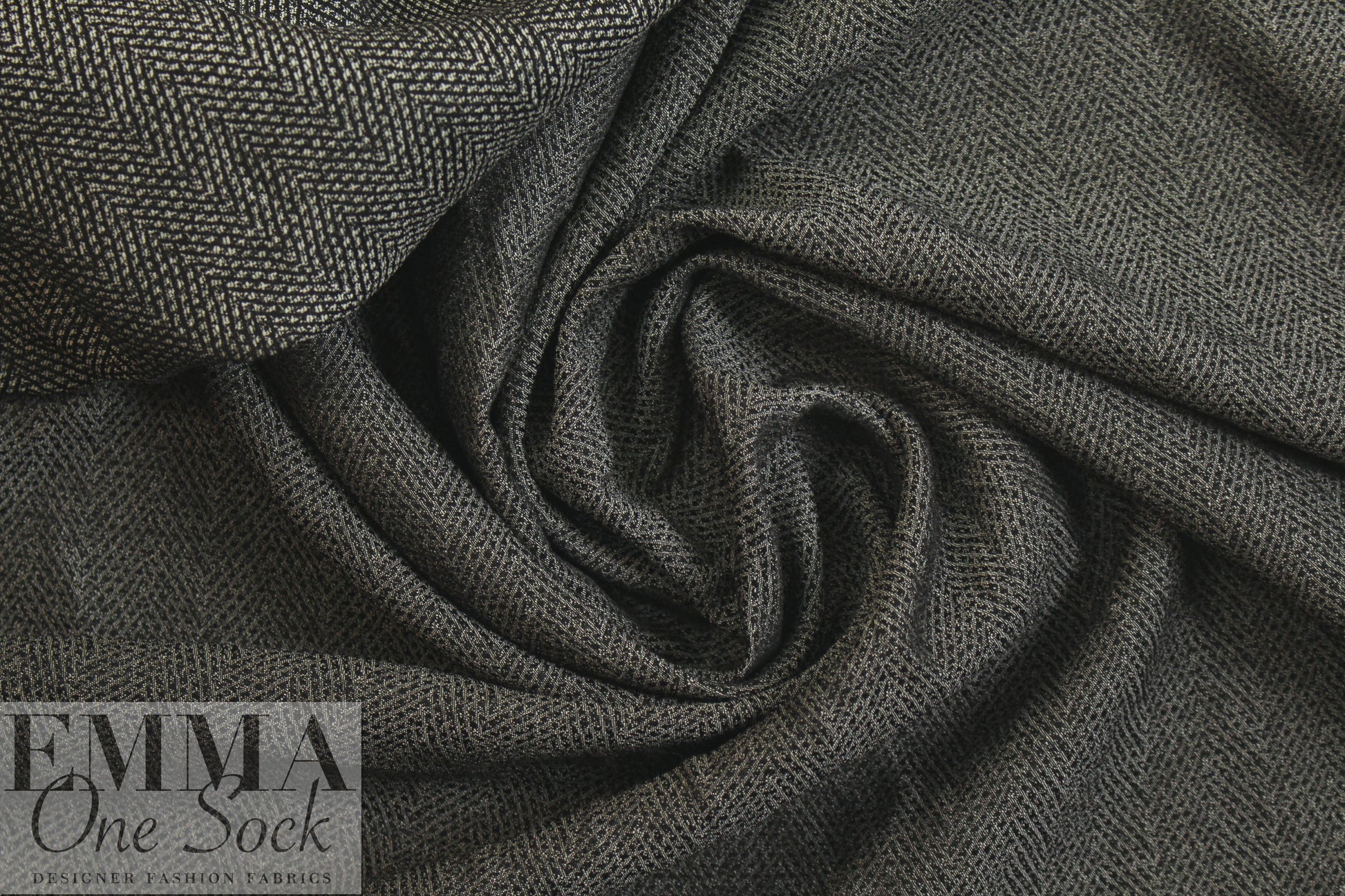 French wool blend reversible chevron jacquard