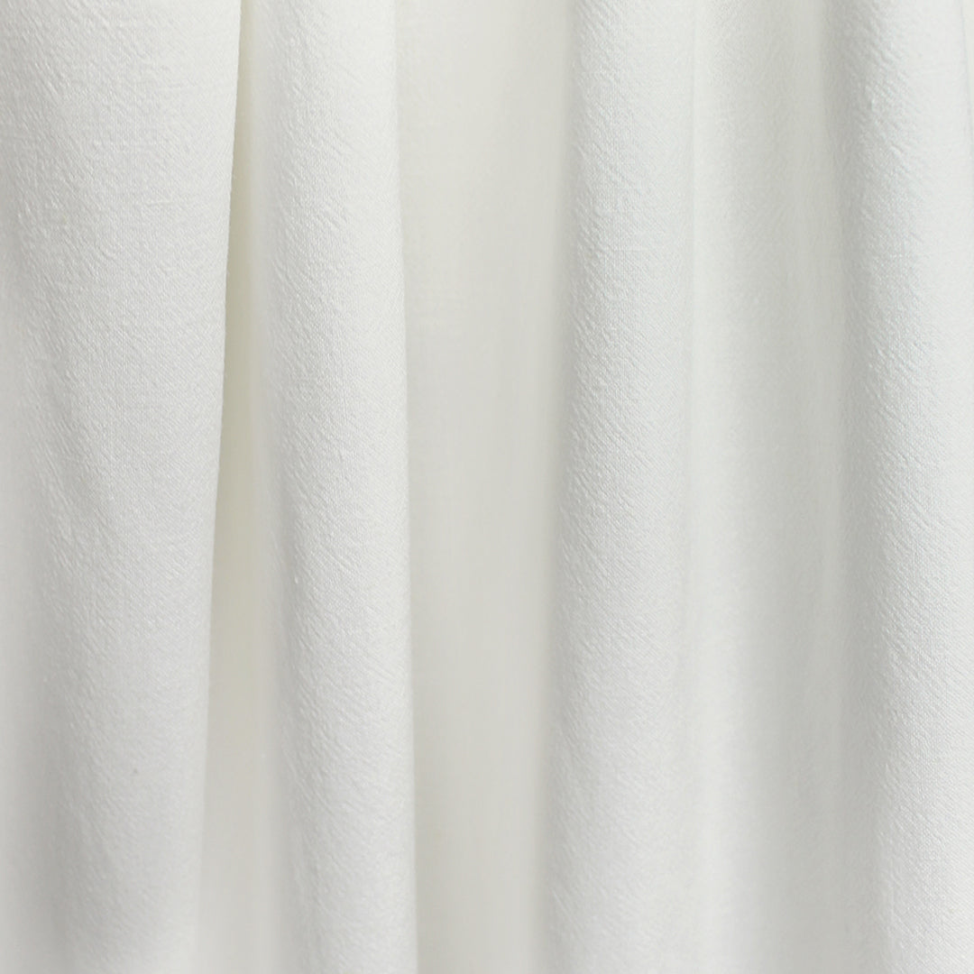 sandwashed viscose/linen textured woven - ivory, Oeko-Tex certified 1.125 yds