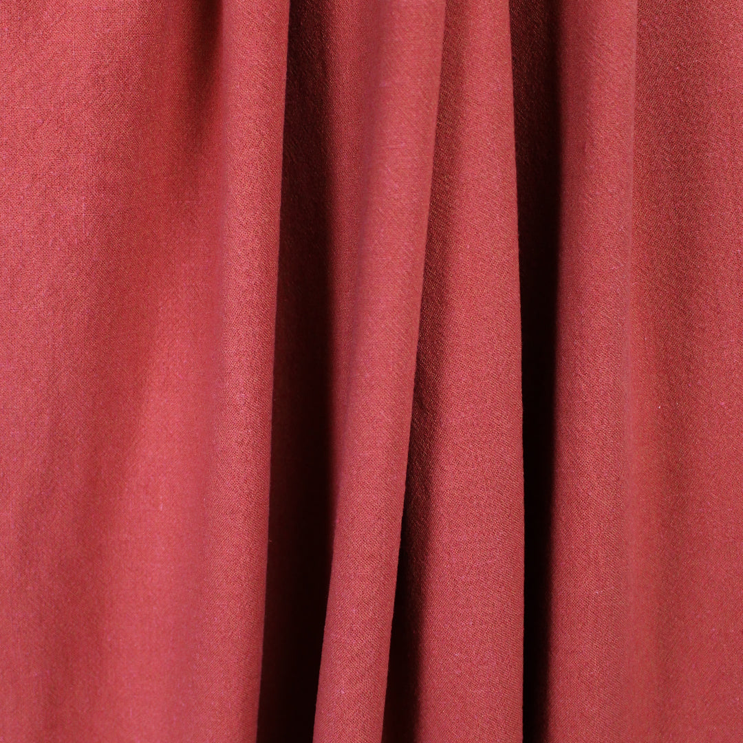 sandwashed viscose/linen textured woven - paprika, Oeko-Tex certified