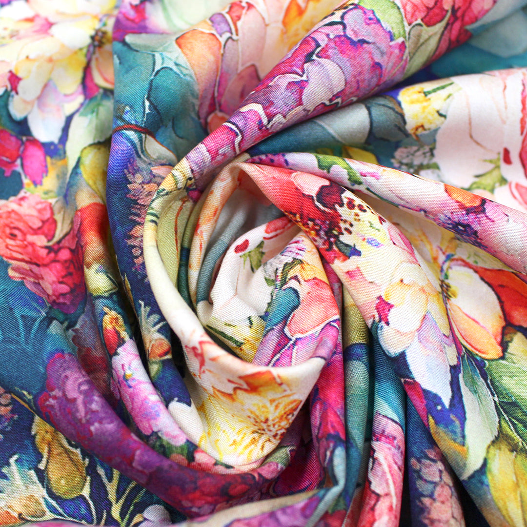 'prisma bouquet' viscose dressweight woven 1.75 yds