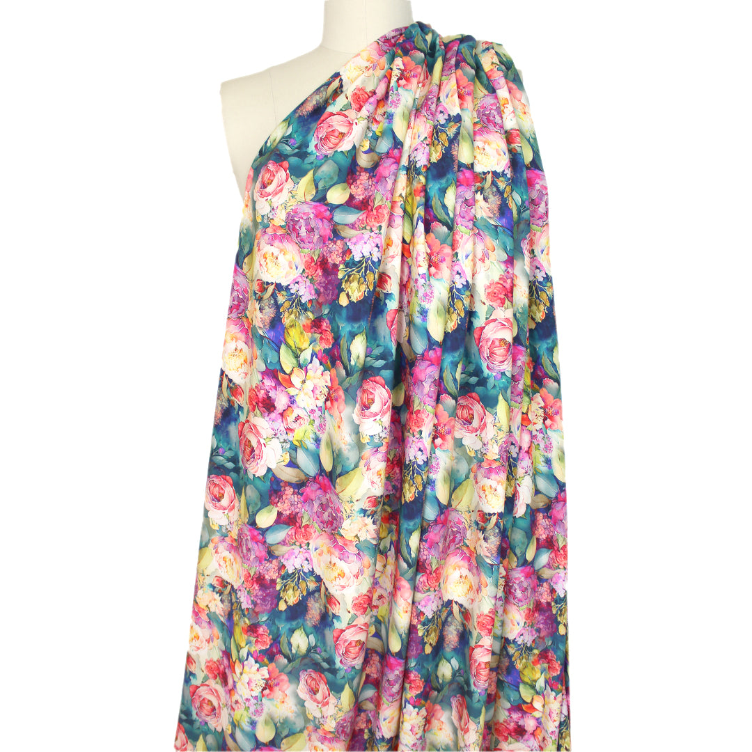 'prisma bouquet' viscose dressweight woven .875 yds