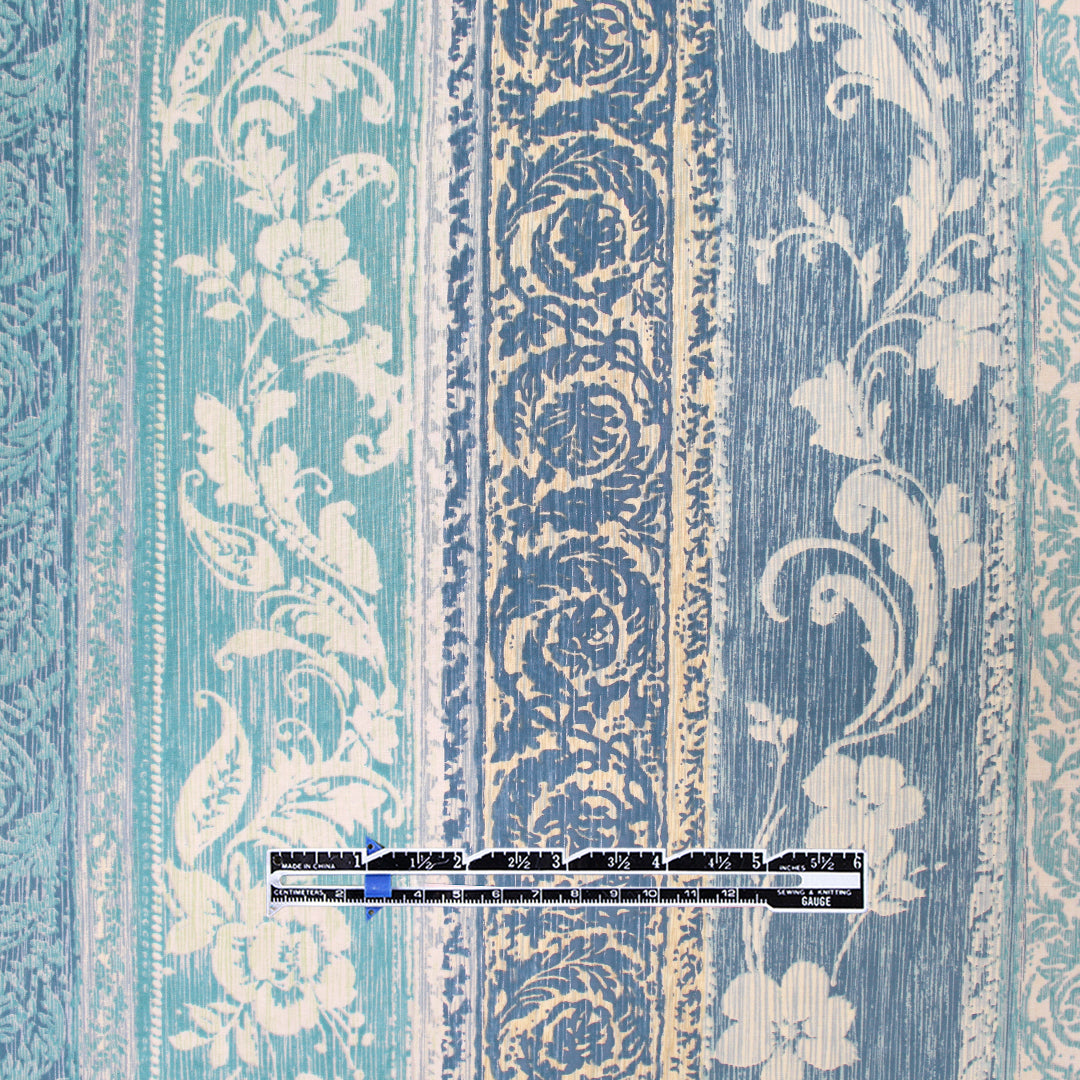 Tori Richard 'cerulean scroll' all cotton shirting 1.25 yds