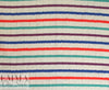 NY designer colorful novelty stripe linen/cotton woven .875 yds