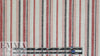 NY designer red/blk/wht novelty stripe linen/cotton woven