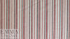 NY designer red/blk/wht novelty stripe linen/cotton woven