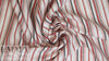 NY designer red/blk/wht novelty stripe linen/cotton woven