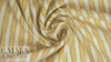 NY designer maize/ivory novelty stripe linen/cotton woven .625 yds
