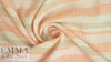 NY designer peachy novelty stripe linen/cotton woven