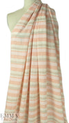 NY designer peachy novelty stripe linen/cotton woven