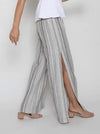 NY designer peachy novelty stripe linen/cotton woven