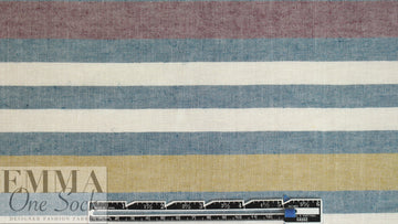 NY designer chambray novelty stripes cotton woven