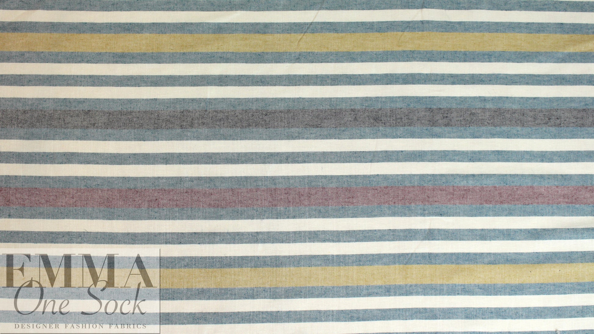 NY designer chambray novelty stripes cotton woven
