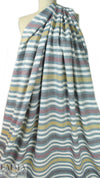 NY designer chambray novelty stripes cotton woven 1.75 yds