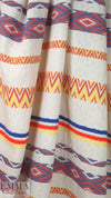 NY designer red/blue diamond novelty linen/cotton woven 1.5 yds