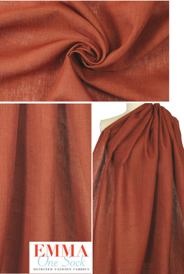 Dublin light weight cross dye linen - cinnabar