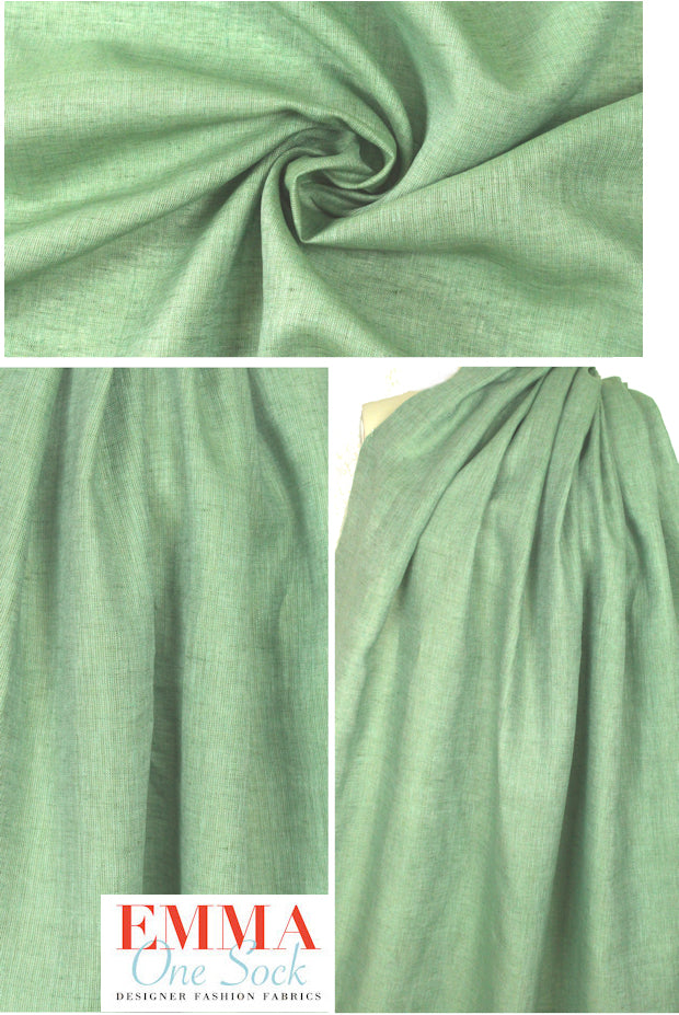 Dublin light weight cross dye linen - cool sage
