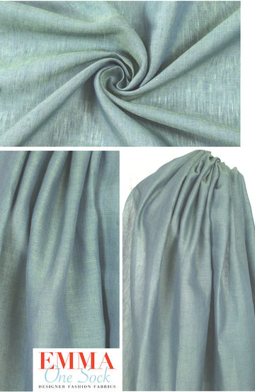 Dublin light weight cross dye linen - dusty spruce 1.66 yds