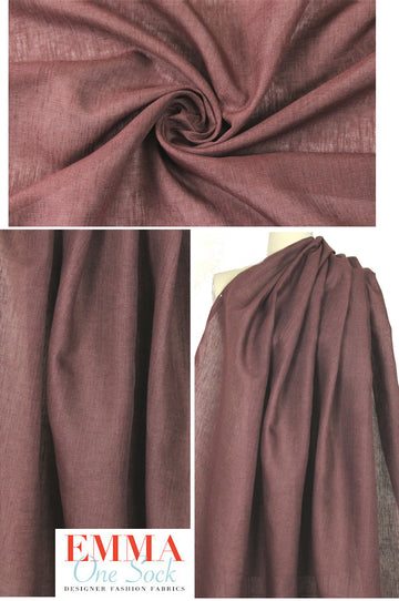 Dublin light weight cross dye linen - dusty wine