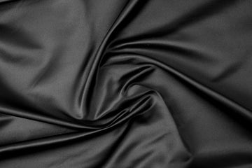 NY designer 100% silk duchess satin - black 1.75 yd